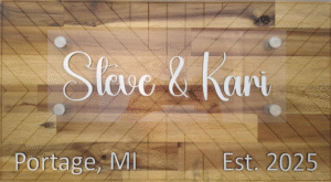 Acacia and Acrylic Wall Decor