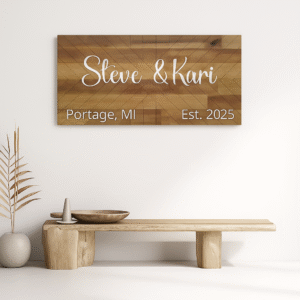 Acacia and Acrylic Wall Decor