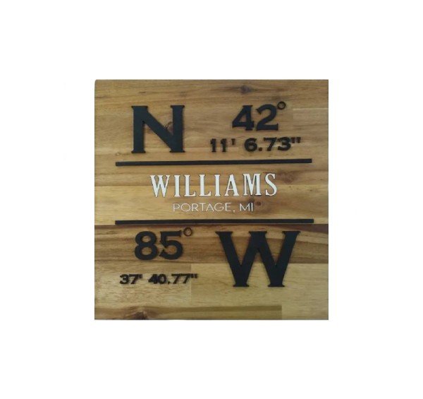 Family Coordinates Wall Hanging